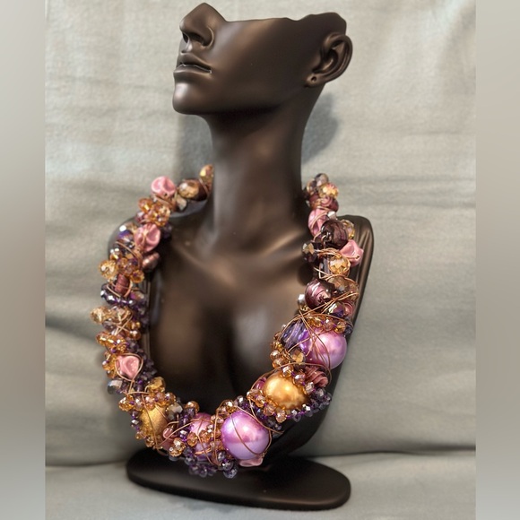 Handmade Wire-wrapped Bead & Gemstone Jewelry set. - Picture 3 of 10